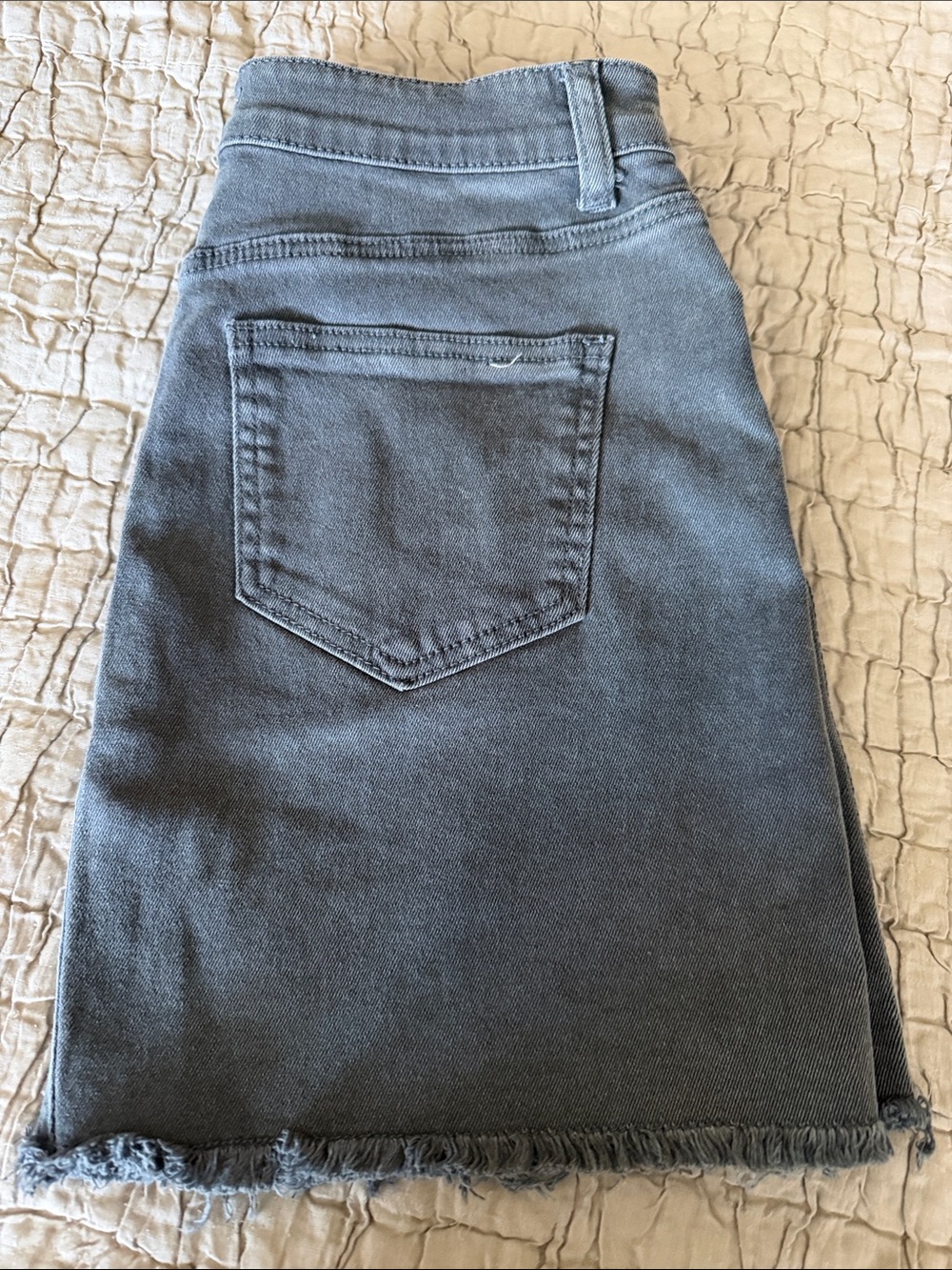Zenana Outfitters Charcoal Denim A-Line Mini Skirt medium - Picture 13 of 14